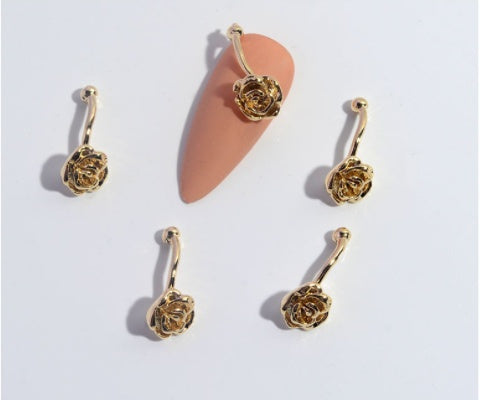 Nail Ornament Zircon Flower Tassel Chain