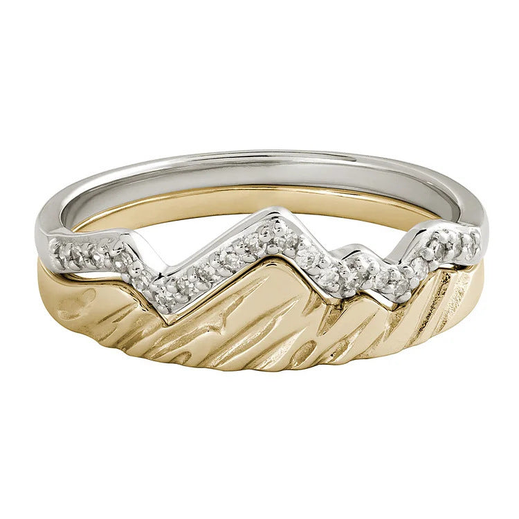 Copper Inlaid Zircon For Women To Wear A Folding Ring Fashion Jewelry