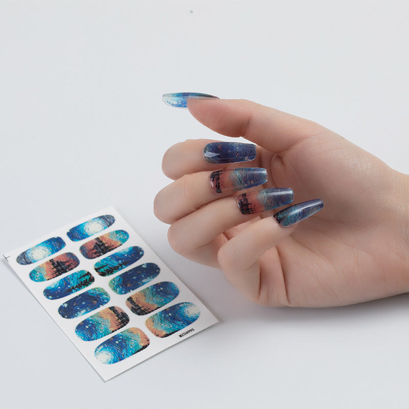 Nail Sticker European And American Oil Painting Art