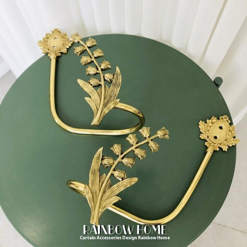 Lily Little Angel Wings Brass Curtain American Decoration Hook