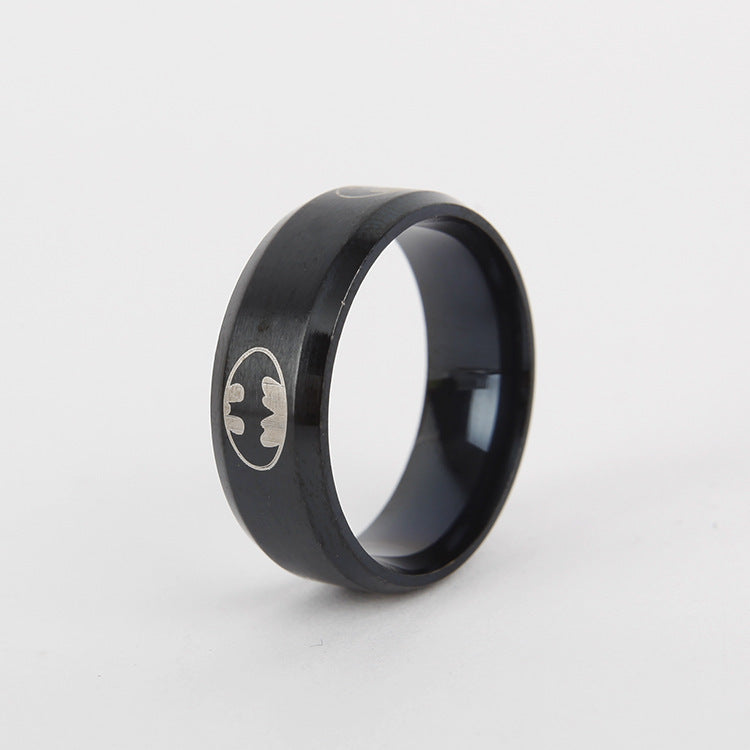 Tricolor Batman Popular Jewelry Stainless Steel Ring
