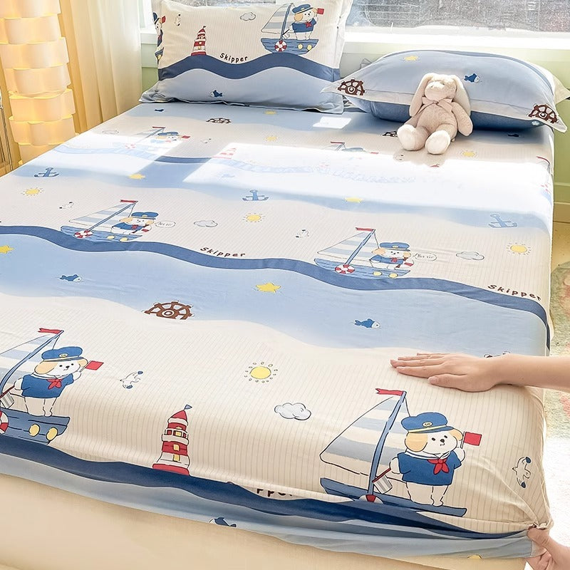 Cartoon Pure Cotton Fitted Sheet One-piece