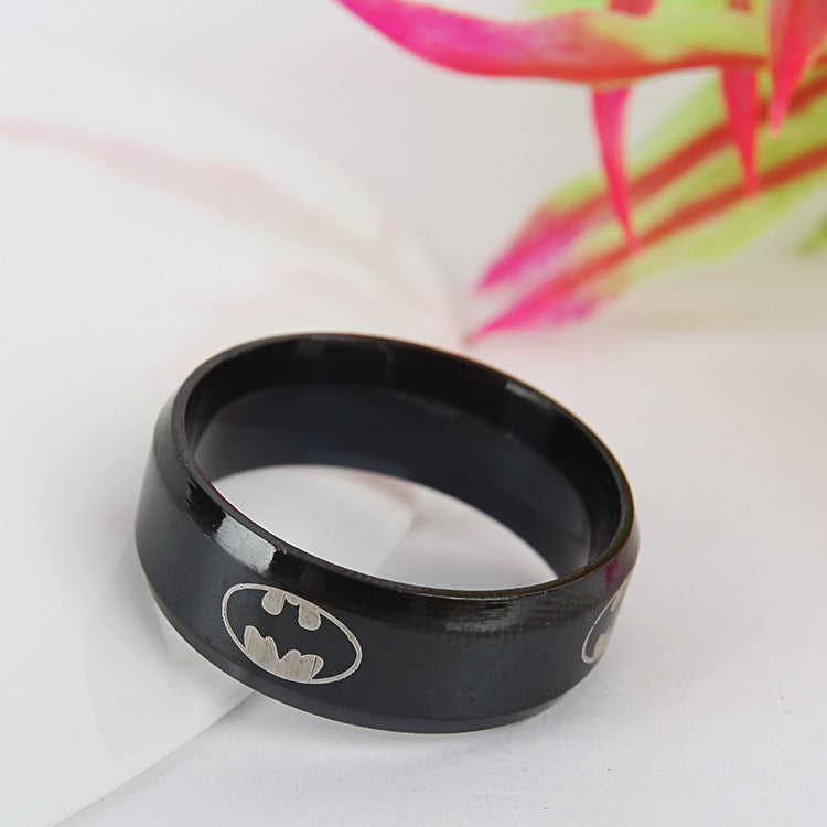 Tricolor Batman Popular Jewelry Stainless Steel Ring