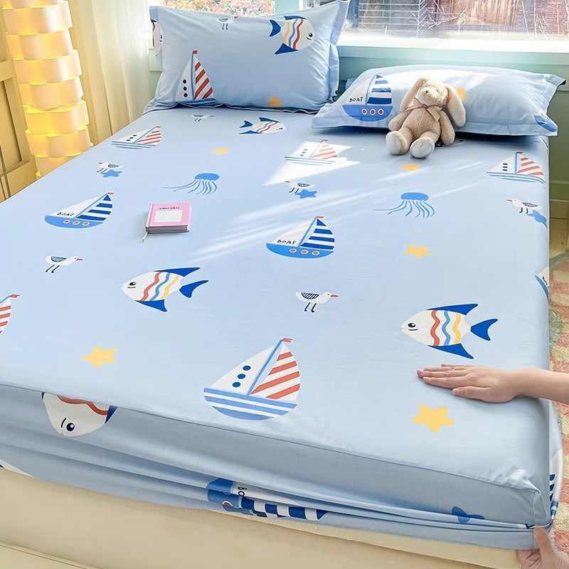 Cartoon Pure Cotton Fitted Sheet One-piece