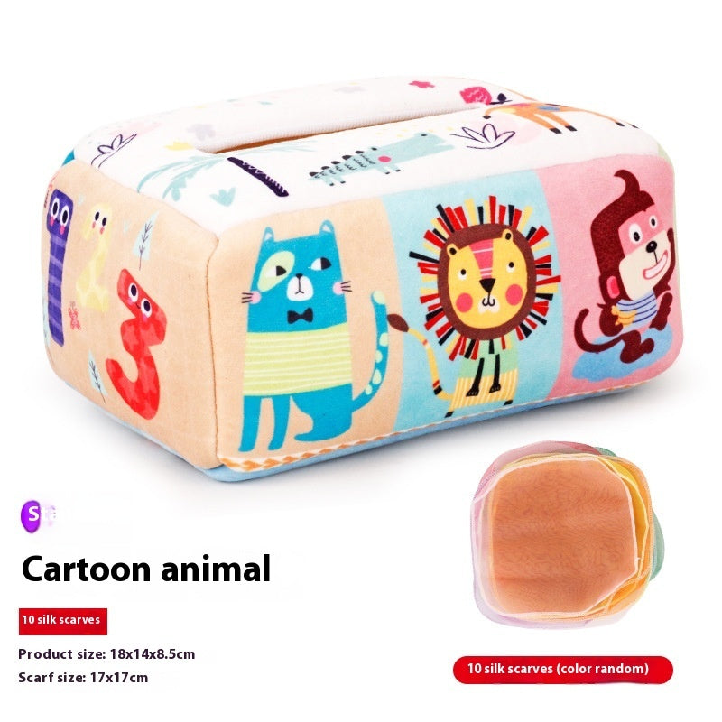 Children's Drawstring Paper Towel Box Toy Baby Fabric Drawstring