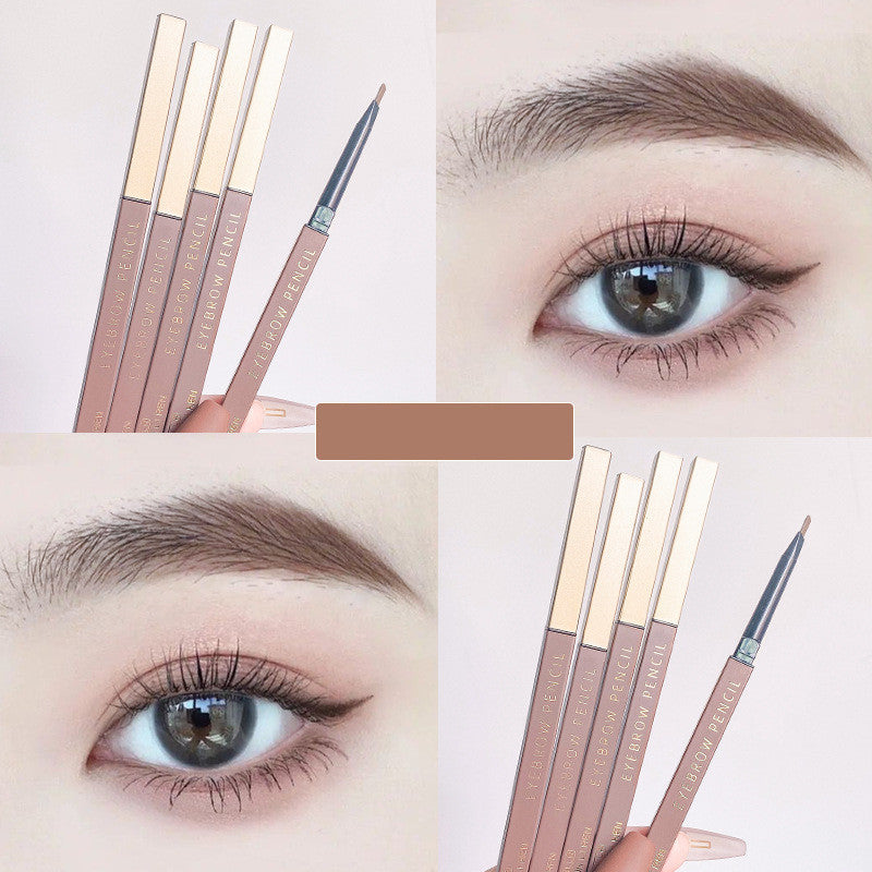 Automatic Rotary Sketch Waterproof And Non Smudging Extremely Thin Double Headed Eyebrow Pencil