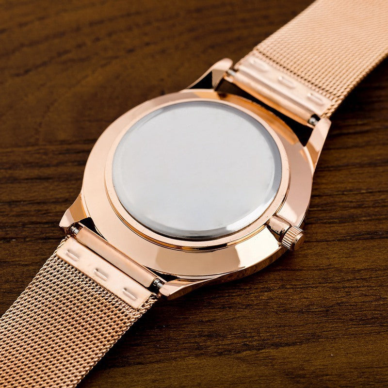 Amazon AliExpress Hot Sale High End Men's Watch Classic Simple Sports Watch Mesh Belt Ultra Thin Spot