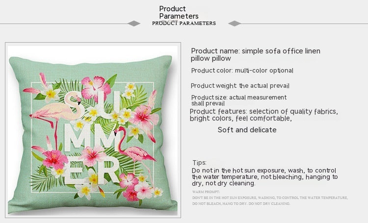New Mexico Frida Caro Woman Self-portrait Pattern Digital Printing Linen Pillow Cover