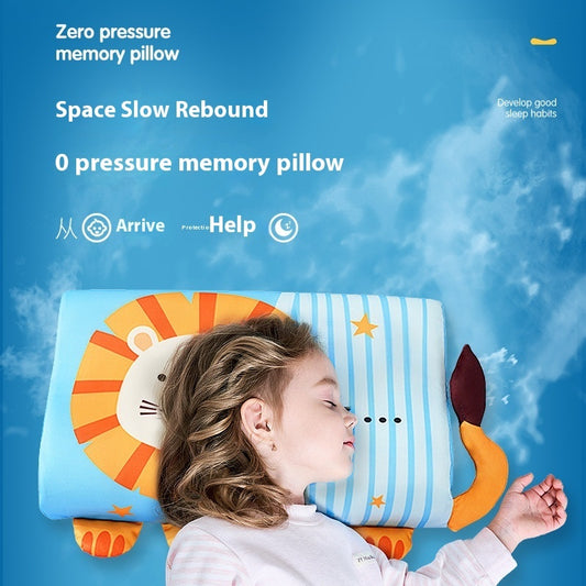 Slow Rebound Cervical Support Improve Sleeping Cute Cartoon Memory Foam Pillow Insert Pillowcase