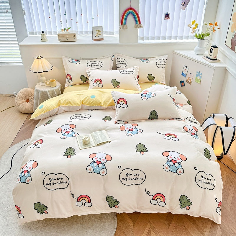 Household Pure Cotton Fashion Minimalist Bed Sheets