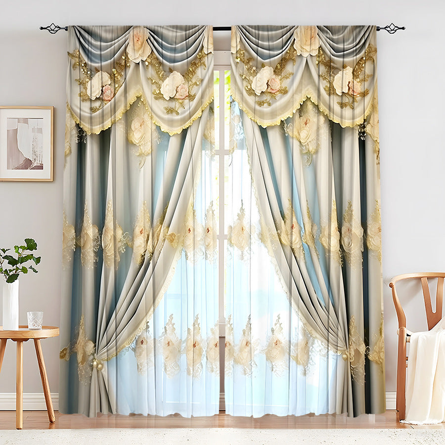 Creative Home European Flower Character Curtains