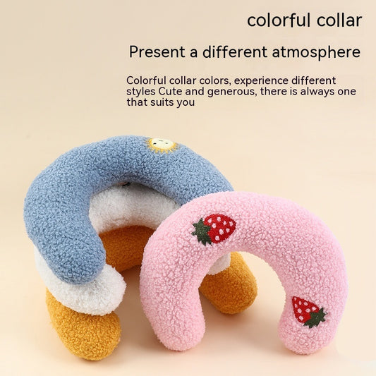 Pet Dog Cat Protect Cervical Spine Deep Sleep U-shape Pillow
