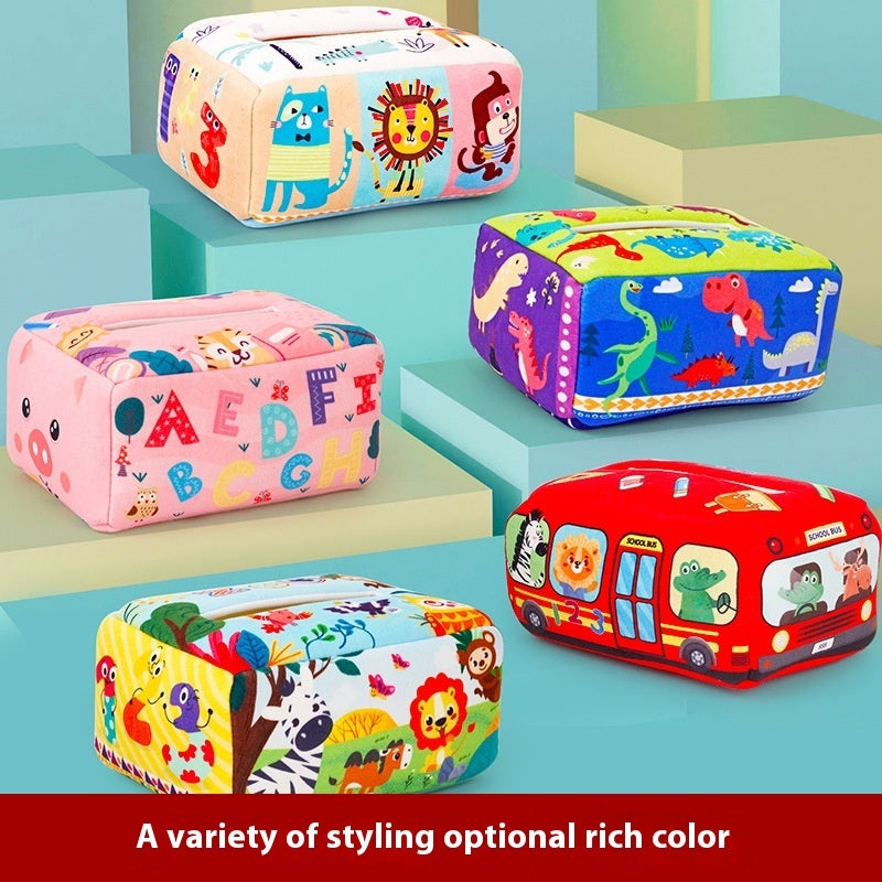 Children's Drawstring Paper Towel Box Toy Baby Fabric Drawstring
