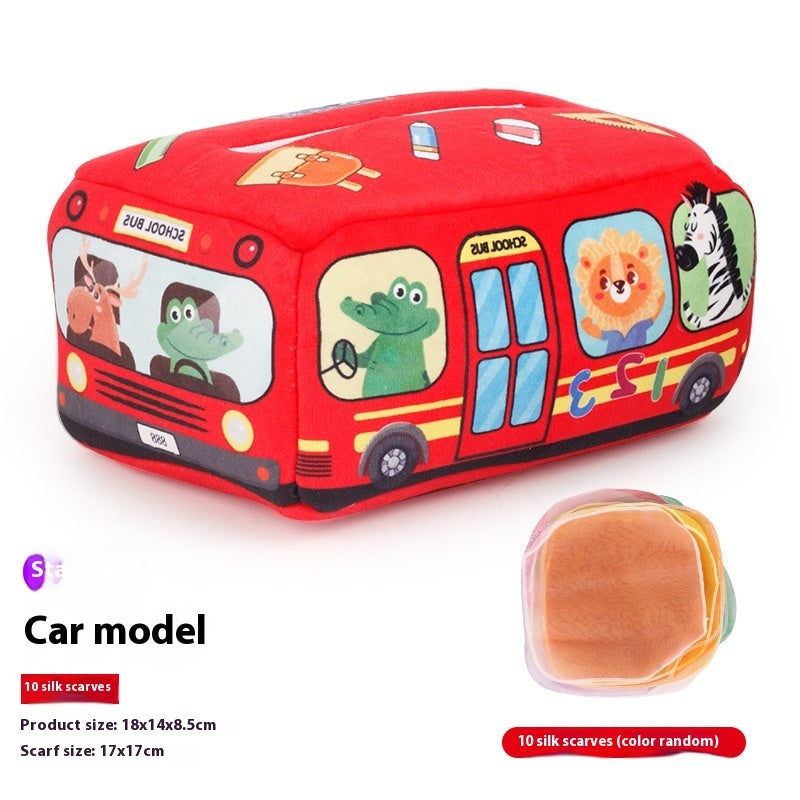 Children's Drawstring Paper Towel Box Toy Baby Fabric Drawstring